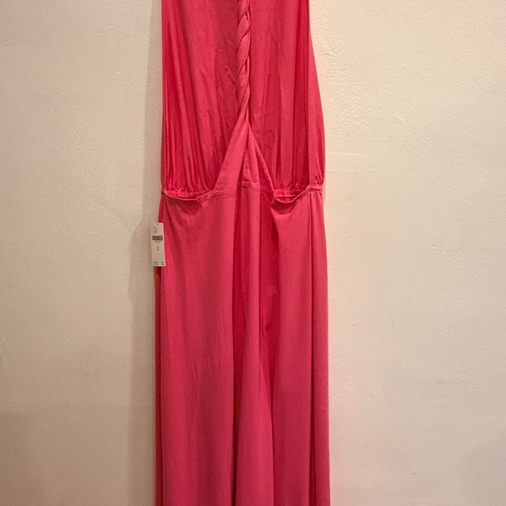 NWT Anthropology Jordan Nickson X Celandine Pink Twist-Back T-Shirt Maxi Dress. - Picture 5 of 8